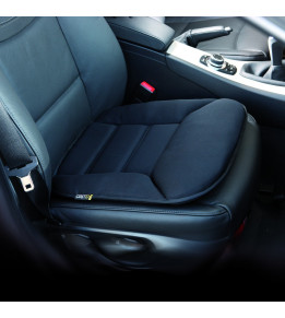 Coussin de siège de voiture élégant et confortable en cuir avec sangle  élastique - Aussi bon pour le bureau ou la maison, noir 