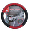 Couvre volant auto Sport Series - Rouge & Noir - Taille Universelle