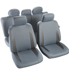 Housses de siège avant adaptées pour Citroen C3 I, II, III (2002-2019) - housse  siege voiture universelles - couverture siege conducteur - 2UNE-2 Motif 2  (gris)