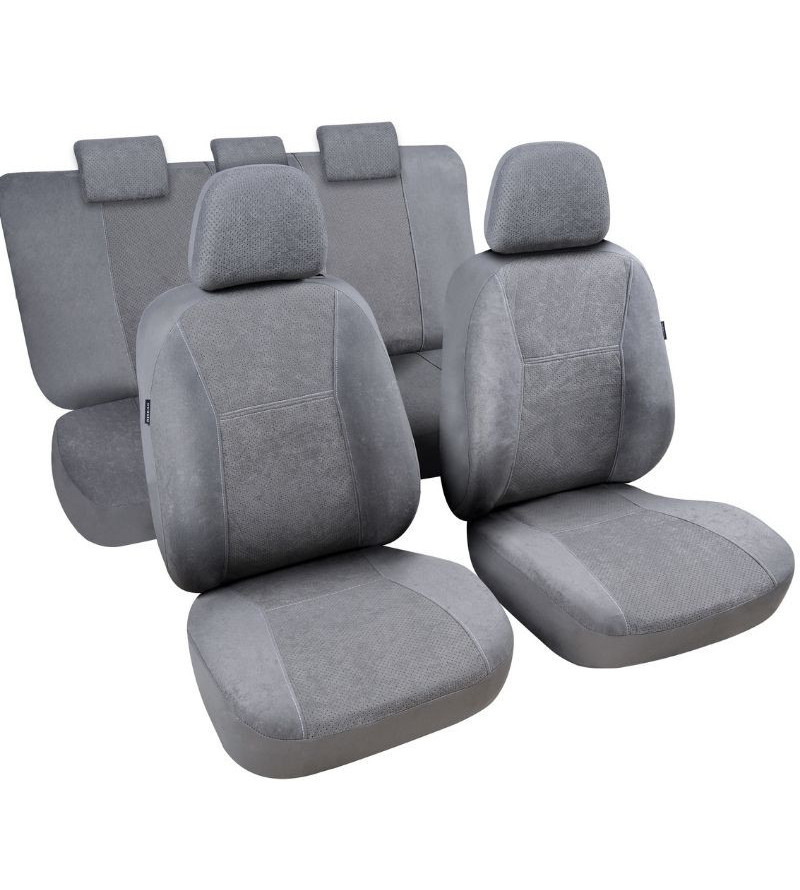 Housses de siège sur mesure pour Seat Mii Hayon (2011-2019) deuxième rangée  - banquette complète - housse siege voiture - couverture siege - Auto-Dekor  - Premium - gris gris