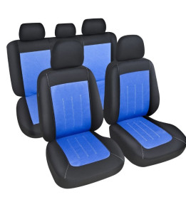  Housse de siège de voiture 5 sièges, pour Renault Clio,  ensemble complet de housses de siège de voiture imperméables (couleur :  bleu, taille : Renault Clio III)