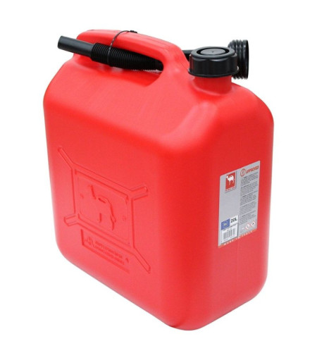 Jerrican plastique 20 litres essence & carburant avec bec verseur