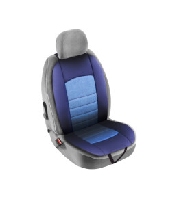 Vente housses de sièges auto en cuir artificiel (bleu/blanc) en