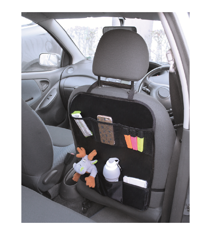 Organiseur pour siège conducteur avec 4 poches, en similicuir, Porte objet, Assiette en mélamine et article cuisine, Accessoires Camping-car
