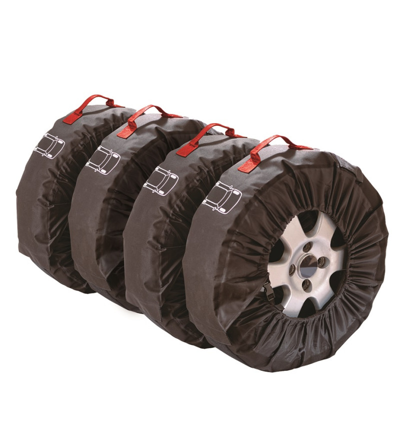 Lot de 4 pièces de couverture de pneu de rechange de voiture, sacs de  rangement de pneus de roue de voiture en Polyester, protecteur de pneu de  véhicule imperméable à l'eau et