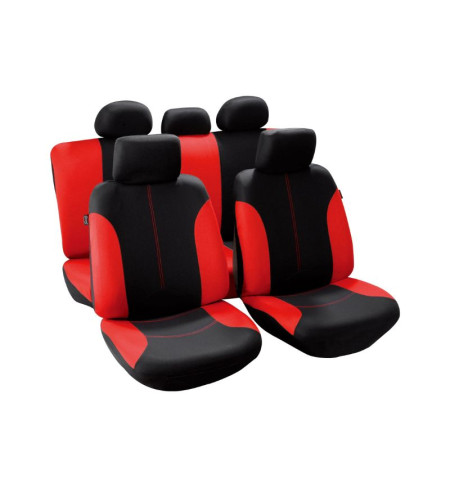 Housses siege auto Sport spécial Berlines  - Jeu complet noir & rouge