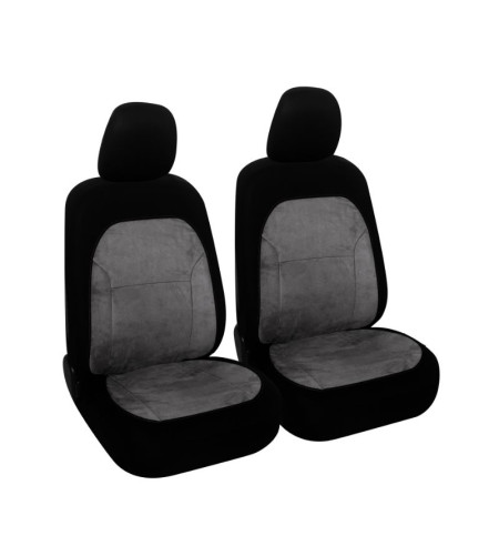 Housses de siege auto - 2 sièges avant - Noir & Gris