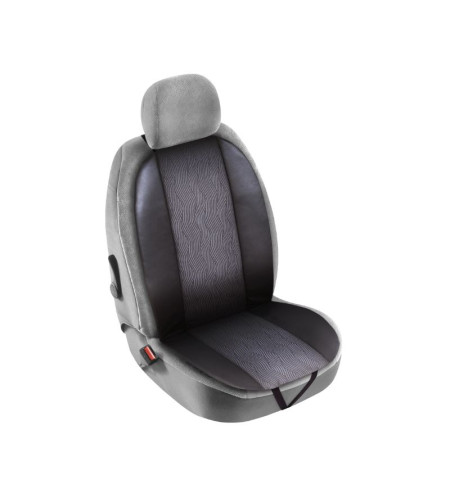 Couvre siège auto Wave - Noir & Motifs Gris